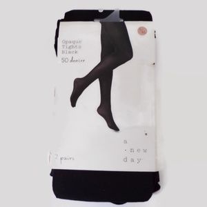a new day Accessories - A New Day Opaque Tights Black Size L XL WA1229 a new day Accessories - A New Day Opaque Tights Black Size L XL WA1229